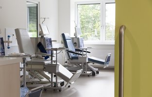 Blick in Dialysezimmer