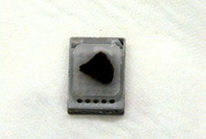 Gewebeproben an der Oberfläche des Paraffinblocks. Gewebeproben an der Oberfläche des Paraffinblocks.